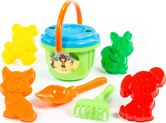 Sandspielzeug-Set mit Eimer und Förmchen