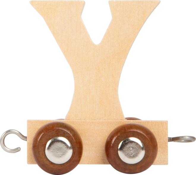 Holzwaggon mit dem Buchstaben Y für Holzeisenbahnen von Small Foot