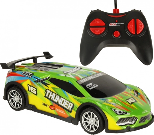 RC-Sportwagen mit Fernsteuerung und LED-Beleuchtung – grün