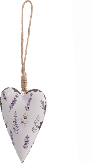 Weißes Blechherz – Dekoration 11 cm