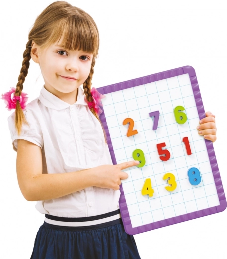 Magnettafel mit Zahlen – Set mit 48 Magneten