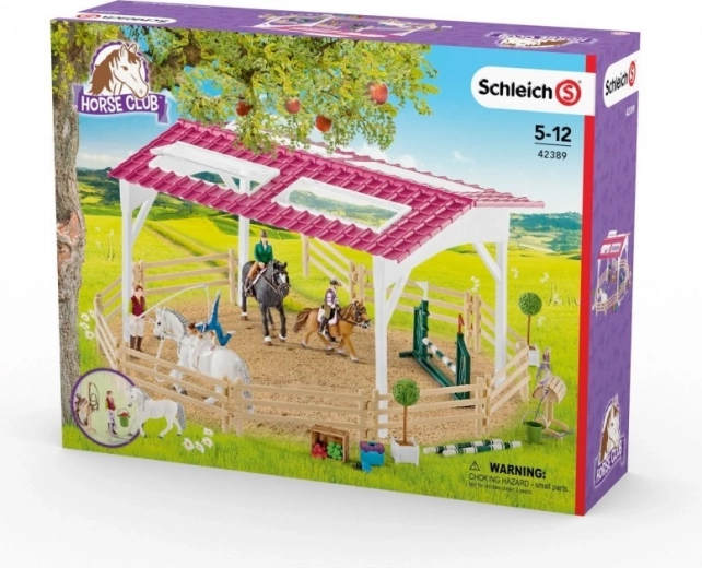 Reitschule mit Pferden und Reitern SCHLEICH Horse Club
