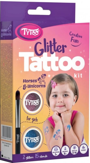 TyToo Glitzertattoos Pferde und Einhörner