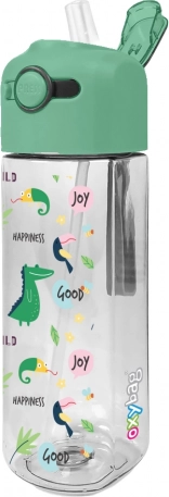 Kinderflasche OXY SMiLE 450 ml Dino mit Strohhalm