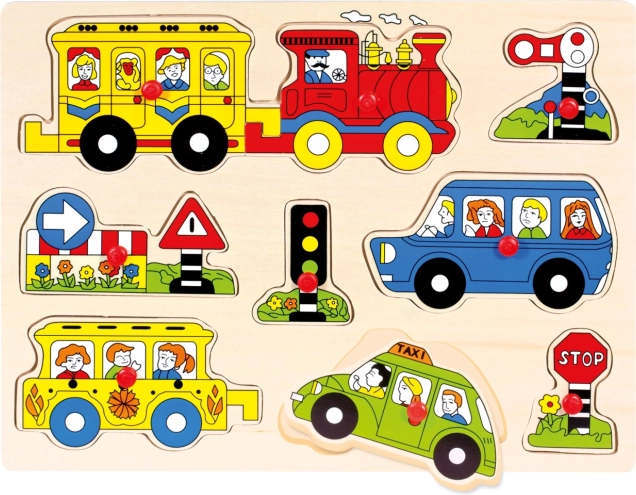 Bino Holz-Einlegepuzzle Verkehr
