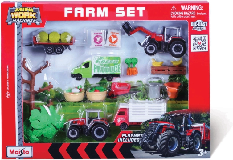 Maisto Mega-Bauernhof-Set Massey Ferguson