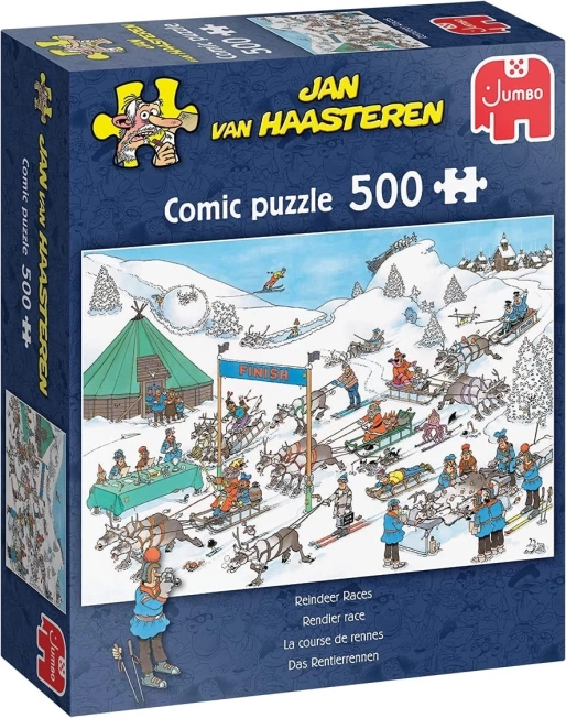 Puzzle Rentierschlittenrennen 500 Teile von Jan van Haasteren