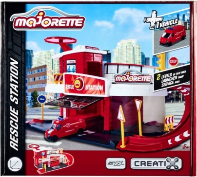 Garage Majorette Creatix Rettungsstation mit Fahrzeug