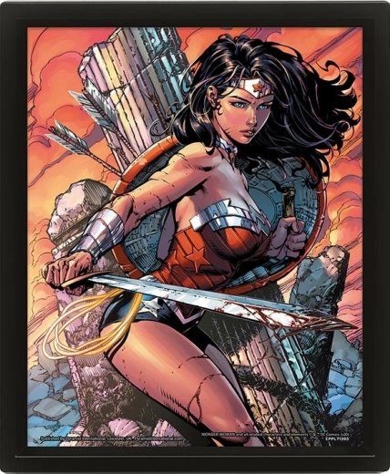 3D Bild WONDER WOMAN Battle