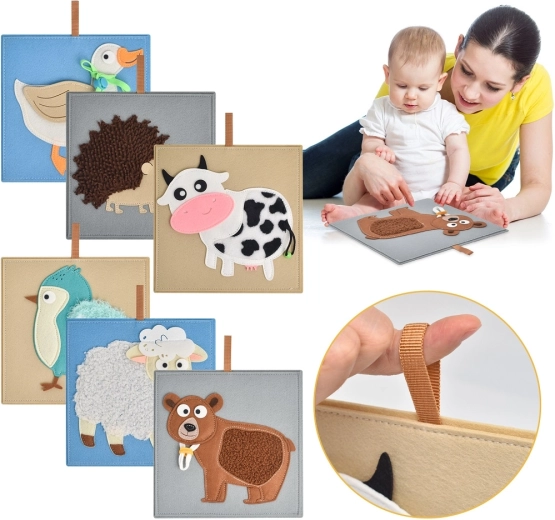 Sensorik-Bilder Tiere 2Kids Toys – Set 6 Stk.