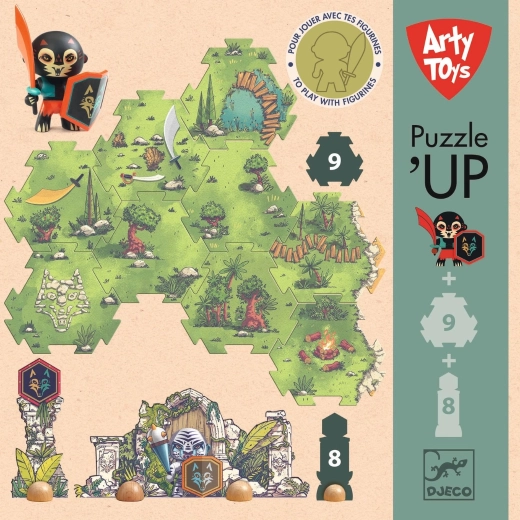 Djeco Puzzl’Up Schlacht – Puzzle mit 18 Teilen