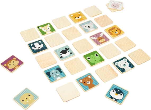 Holz-Memo-Spiel Tiere für Kinder