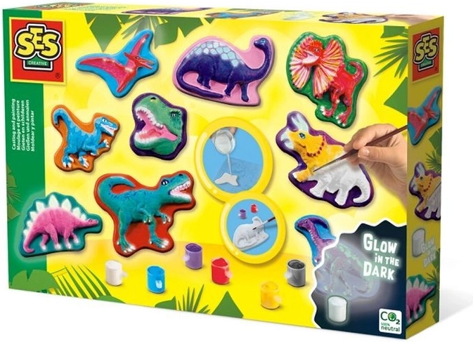SES Creative Gips gießen und bemalen – Dinosaurier, die im Dunkeln leuchten