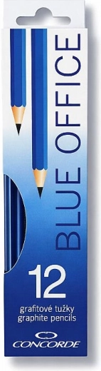 Graphitstifte CONCORDE Blue Office mit Radiergummi HB, 12 Stk.