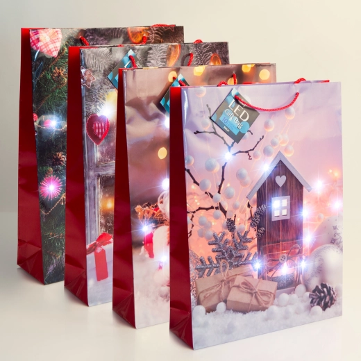LED-Geschenktüte mit kaltweißer Beleuchtung – 1 Stück