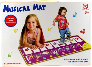 Musikalischer Klavier-Teppich mit Tieren für Kinder