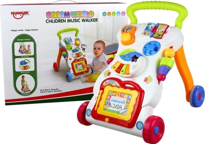 Multifunktionslauflernhilfe 3-in-1 mit Telefon, Klavier und Zeichentafel