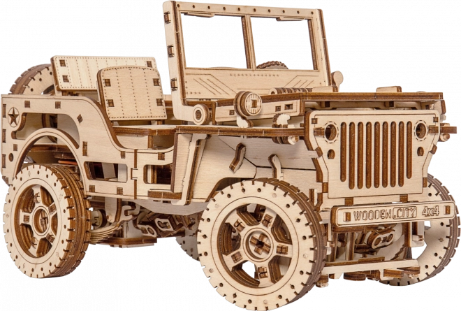 Holzmodell Jeep 4x4 - 570 Teile