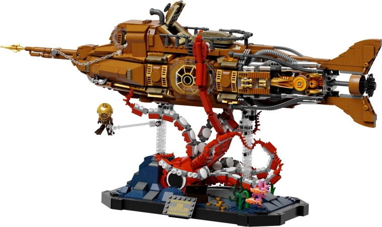 Diorama mit Krake und Ständer