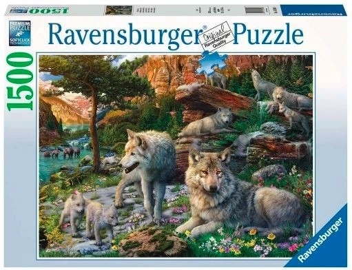 Puzzle 1500 Teile Frühlingswölfe