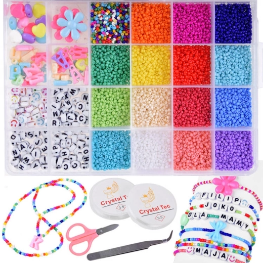 Perlenset für Kinderarmbänder und Schmuck – DIY Kreativbox