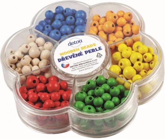 Detoa Holzperlen in Blütenform – bunte Kreativ‑Set zum Auffädeln