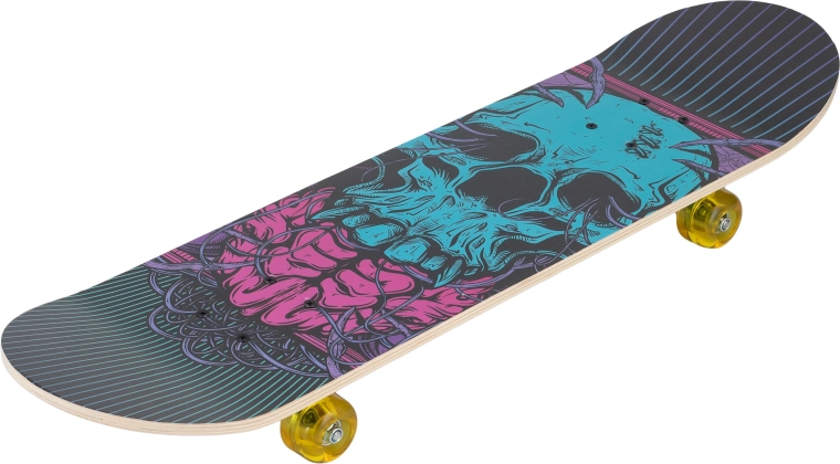 Sparkys Skateboard Skull 31" türkis mit Totenkopf