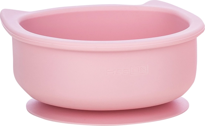 Rosa Katzenschüssel mit Saugnapf