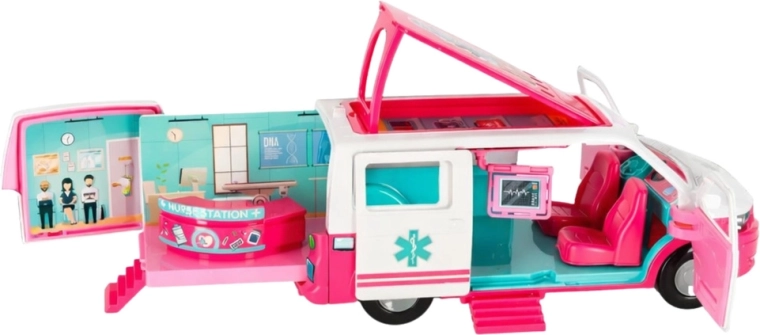 Rettungswagen, der sich in ein 2-in-1-Krankenhaus verwandelt