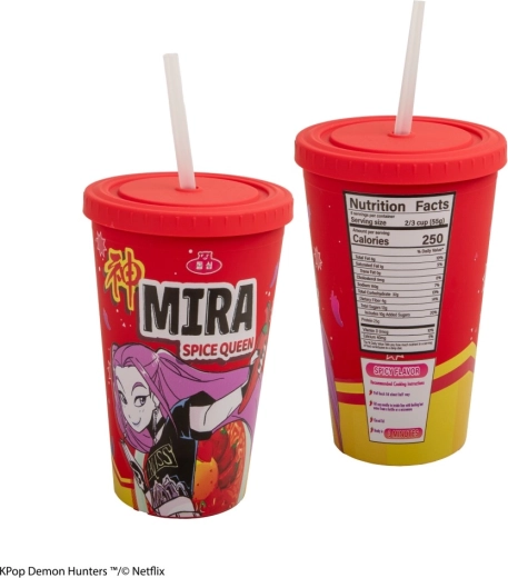 K-pop Demon Hunters Becher mit Strohhalm Mira Spice Queen