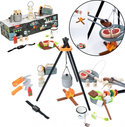 Holz-Camping-Set 45 Stück