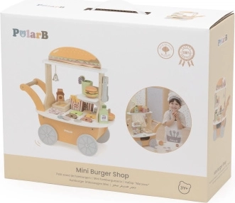 Viga Toys PolarB Holzwagen mit Burgerstand