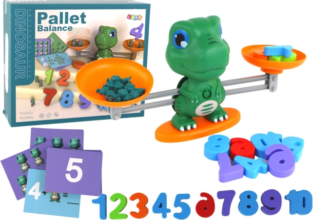 Lernspiel Dinosaurier – Gleichgewichtswaage und Mathematiklernen