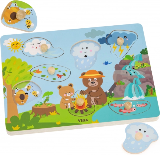 Holzpuzzle NATURGERÄUSCHE von VIGA