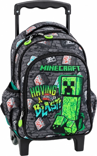Kinder-Rucksack auf Rollen Minecraft Metro Art 2, schwarz, 30 cm