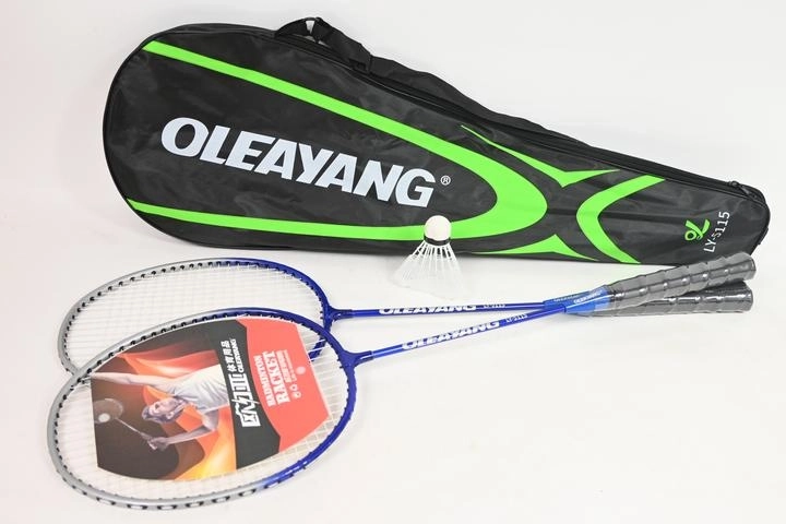 Badminton-Set: 2 Schläger mit Federball und Tasche