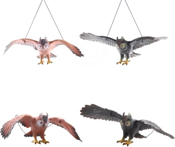 Fliegende Eule aus Kunststoff 38 cm zum Aufhängen