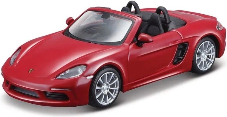Bburago Porsche 718 Boxster dunkelrot 1:32