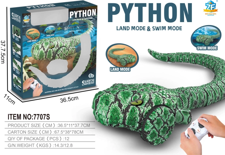Ferngesteuerte schwimmende Python-Schlange