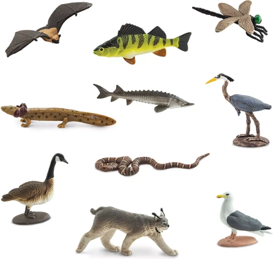 10 Tierminiaturen aus der Region der Großen Seen