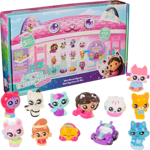 GABBY'S DOLLHOUSE Film-Set – 12 Mini-Figuren und 3 Ständer
