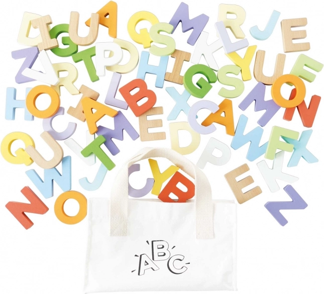 Le Toy Van Holzalphabet in Stofftasche, 60 Stk.
