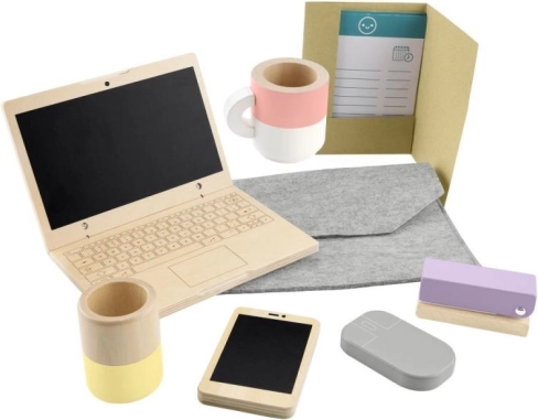 Fisher-Price Holz-Homeoffice-Set für Kinder (9 Teile)