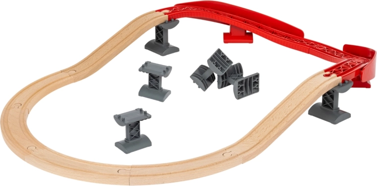 Mehrstöckige Strecke mit Brücke und Stützen