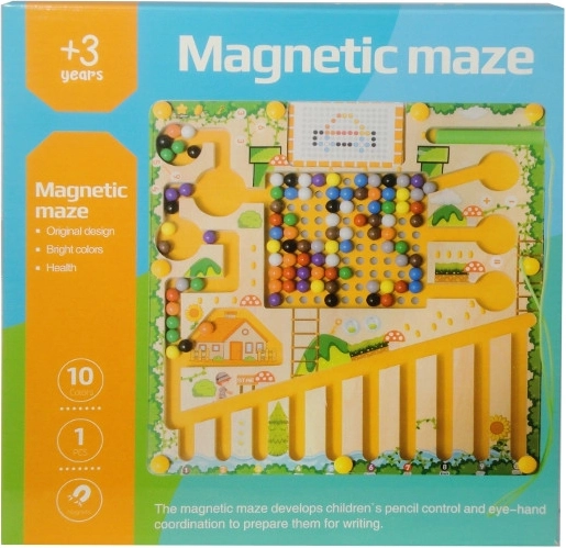 Holz-Magnetspiel – Labyrinth mit Kugeln - 1 Stück