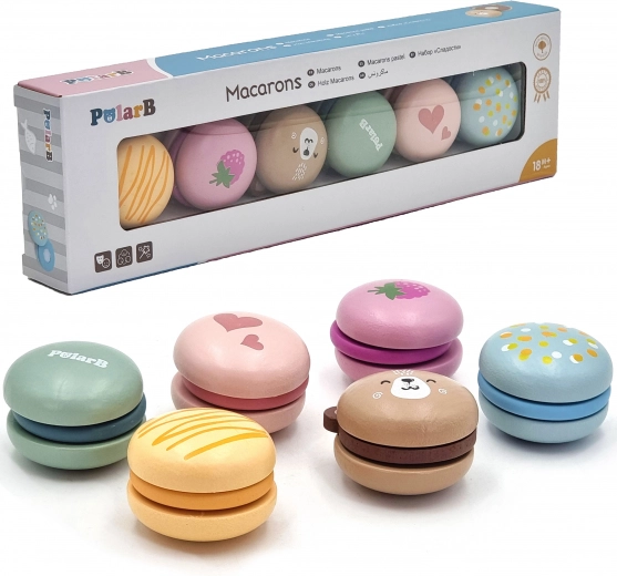 Holz-Macarons PolarB Viga – Set für die Kinderkonditorei