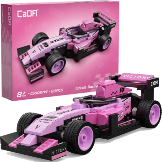 CaDA-Bausatz Rennwagen Circuit racing car pink (123 Teile)
