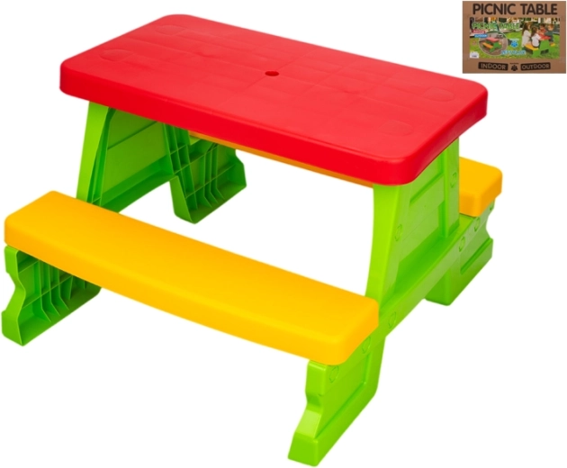 Dorex Kinder-Garten-Picknicktisch mit Bänken, rosa