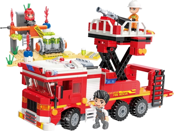 QMAN Mine City Feuerwehrauto mit Plattform