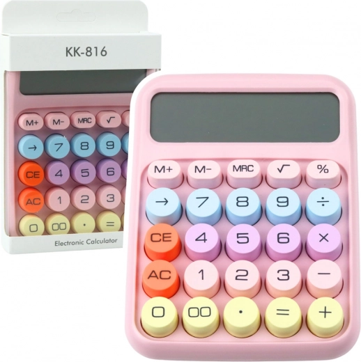 Rosa Batteriebetriebener Taschenrechner für Büro und Schule